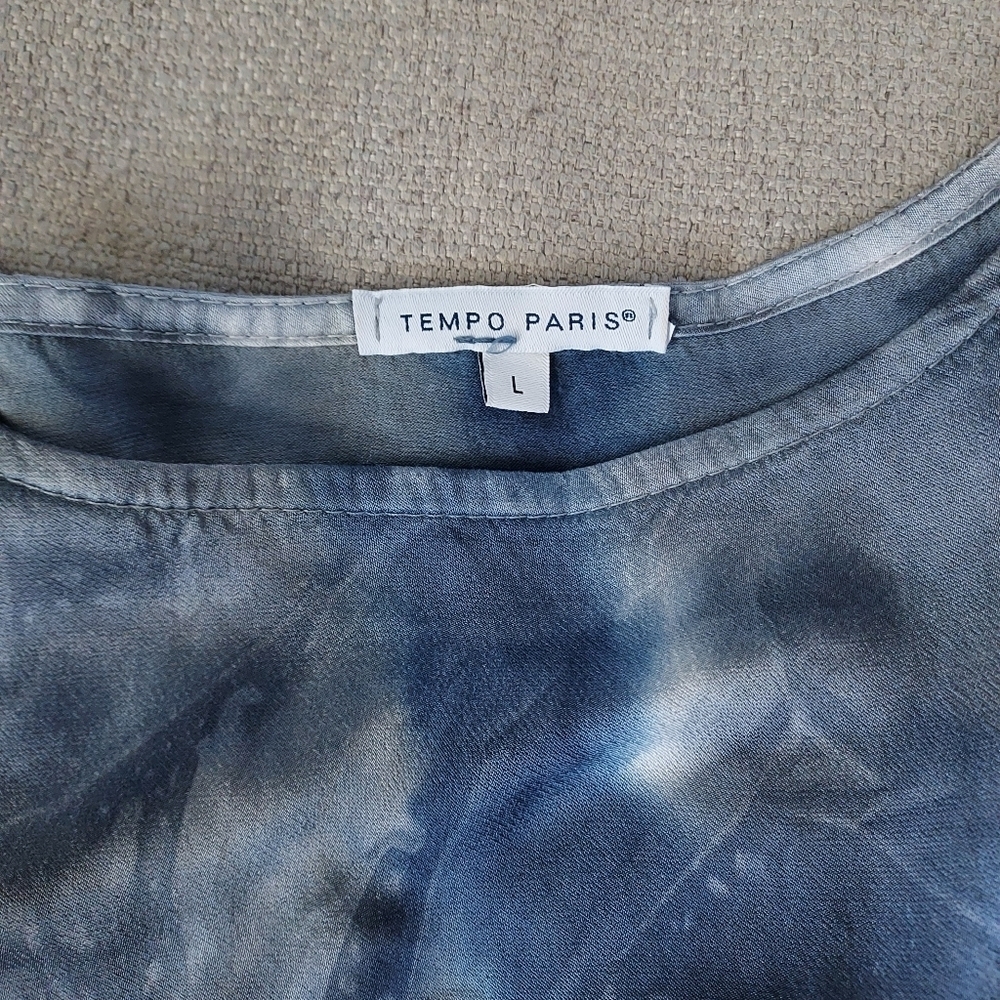 Tempo Paris silk Viscose Tie Dye top - Picture 6 of 7
